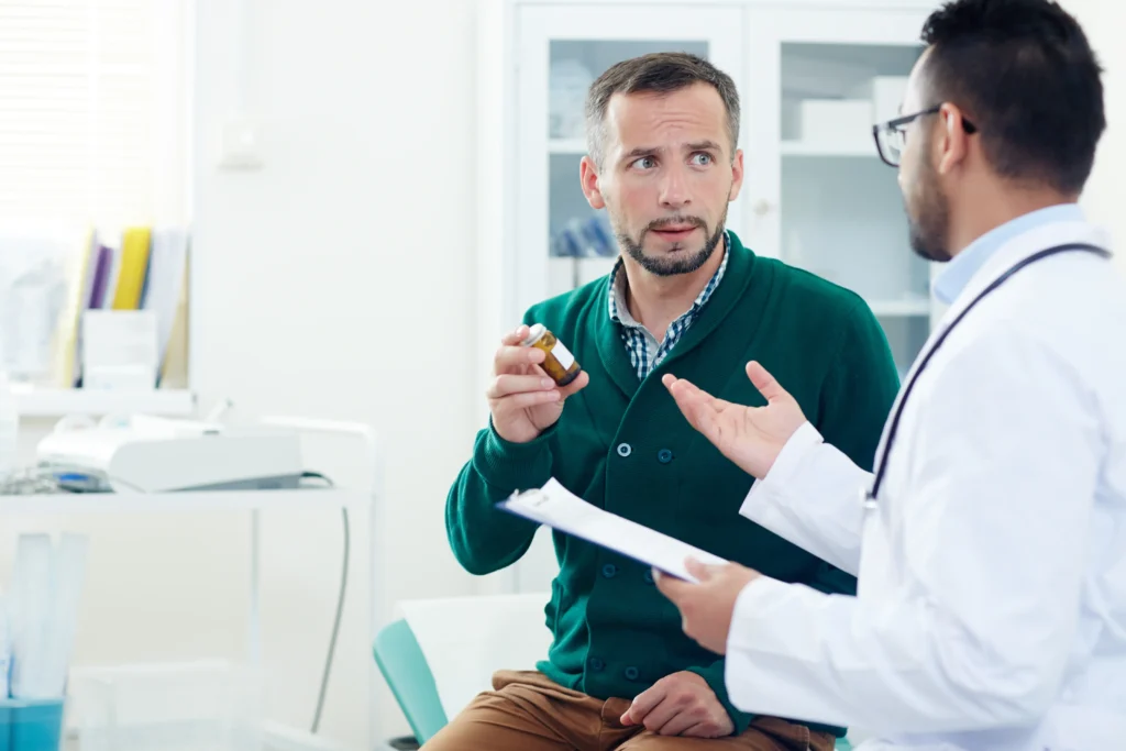 Doctor discussing prescription with patient