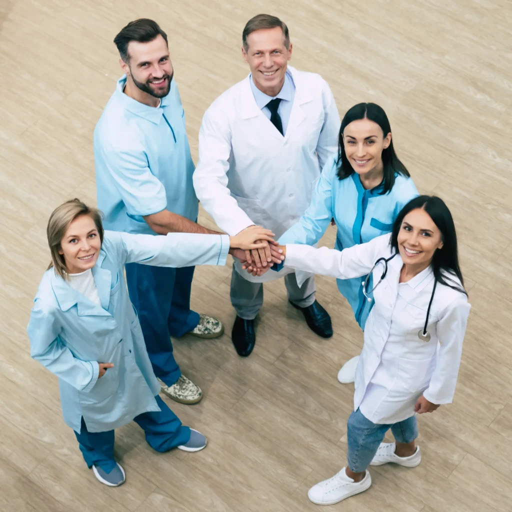 Medical team unity in clinic